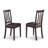 7 Piece Dining Room Furniture Set Consist of a Rectangle Kitchen Table with Pedestal and 6 Faux Leather Upholstered Dining Chairs, 42x72 Inch, Cappuccino-112575353