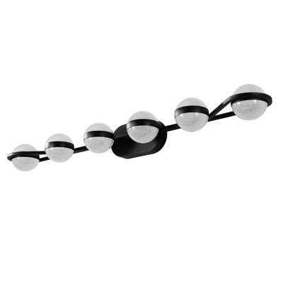 6 lumières de salle de bain à DEL, noir, style simple et moderne, écoénergétique, pour la salle de bain, armoires à miroir, salle d'eau, chambre à coucher, salon, fer noir, conception, brouillard, économie, chambre à coucher