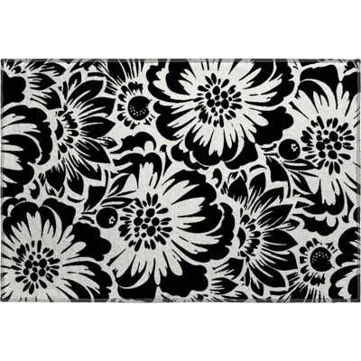 Premium Machine Washable Cerrito AMF551 Black Rug