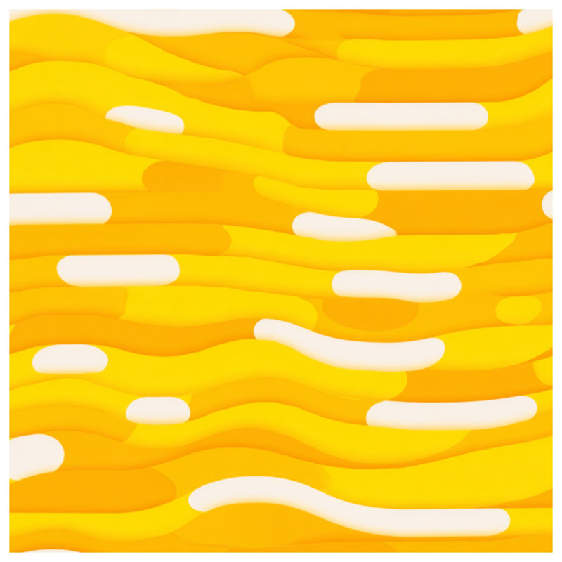 Couvre-lit matelassé Yellow Wavy Lines toutes tailles, Grand lit