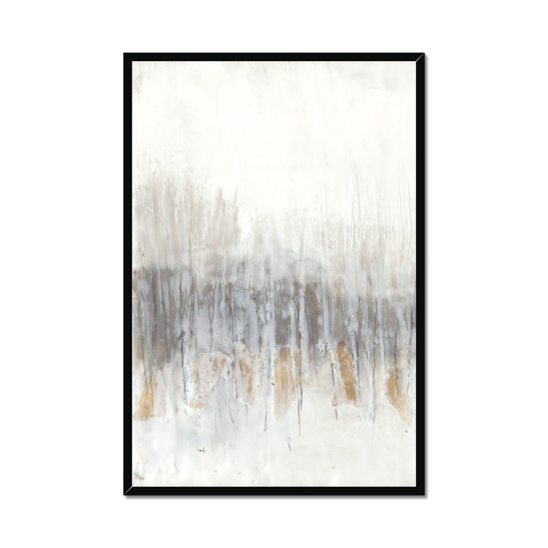 Neutral Wave I by Jennifer Goldberger - Painting, Black Framed Paper Print, 50cm H x 34cm W