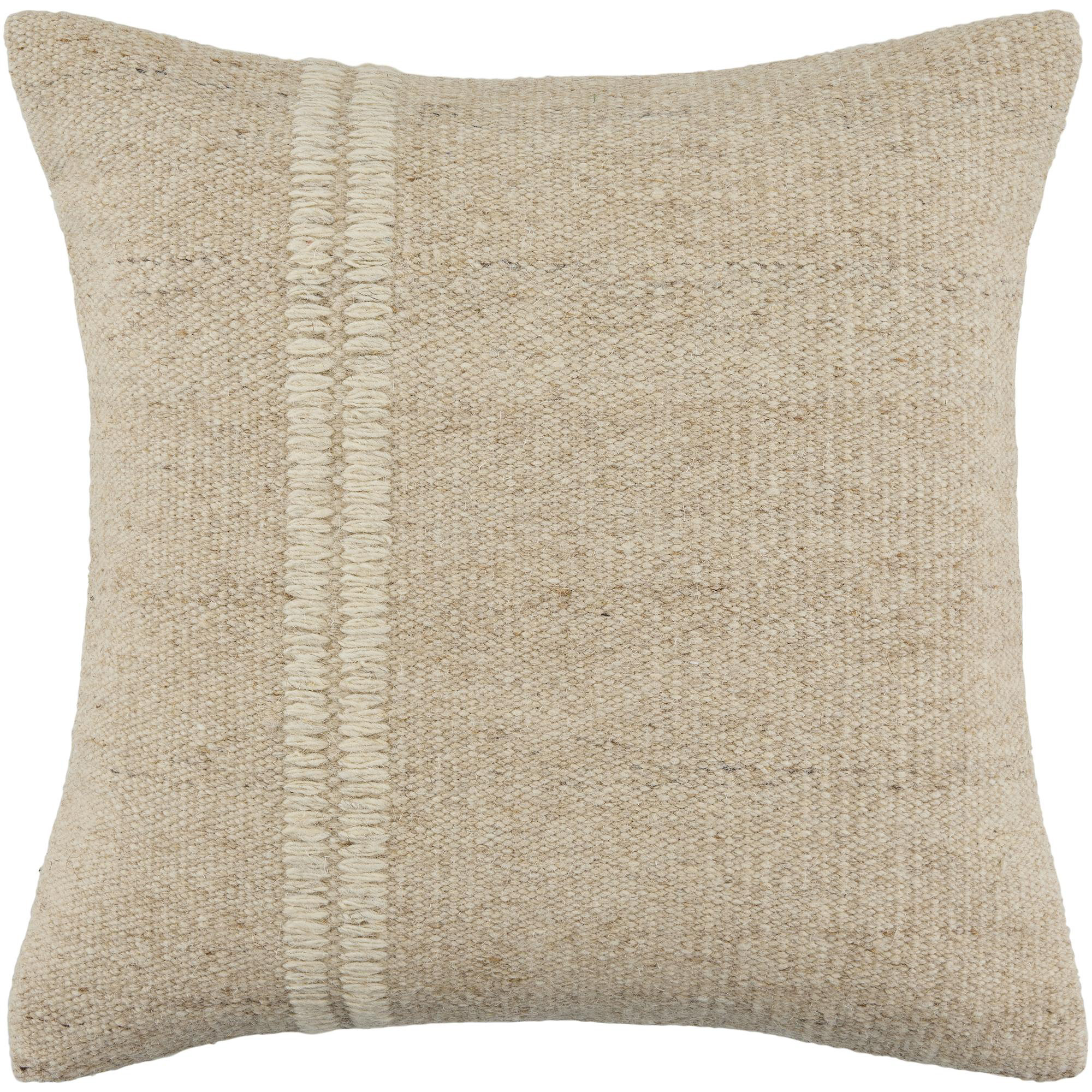 Jundah Accent Pillow, Square 20", Light Beige, Polyester