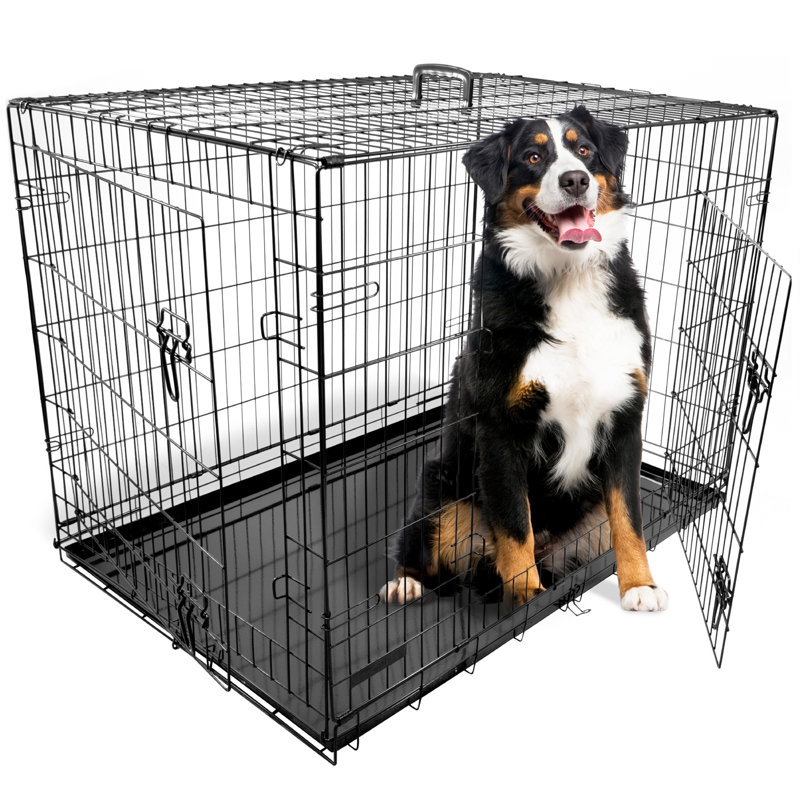 Dog Crate With Removable Tray, Extra Large (75cm H x 105cm W x 69cm D )