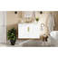 Meuble-lavabo de salle de bain vintage 30 po avec lavabo en céramique, lavabo simple en céramique à 3 trous, meuble-lavabo avec 2 portes à fermeture douce-885752296
