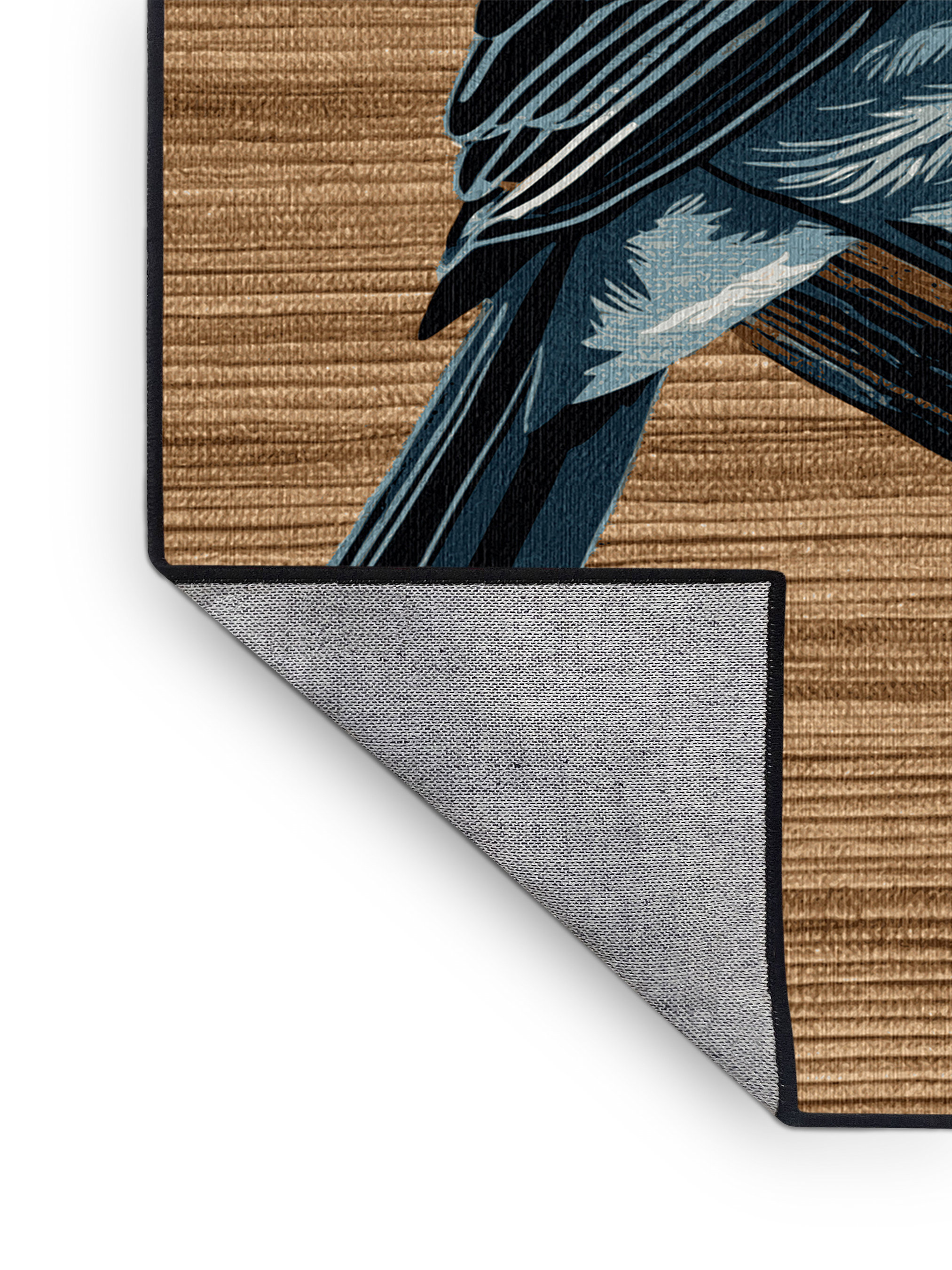 Foundry Select Washable Chalk browed Mockingbird Birds Area Rug | Wayfair