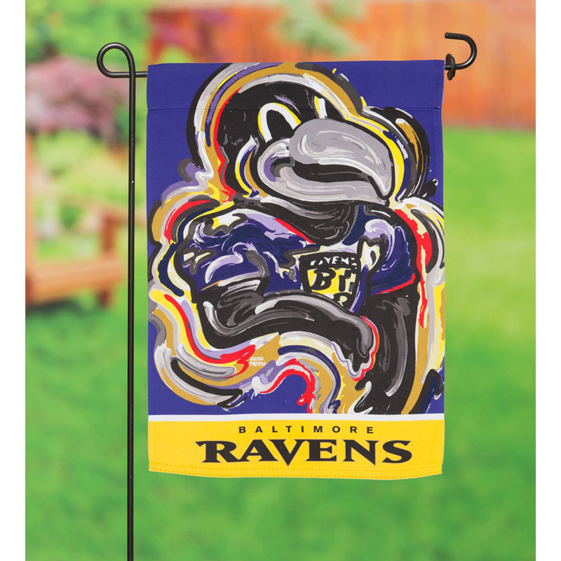 Drapeau de jardin en polyester 18 x 13 po Baltimore Ravens