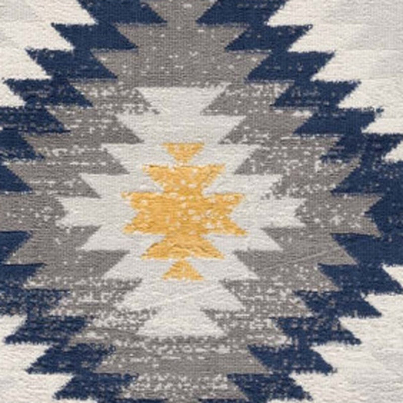 Tapis ikat bleu 2 pi x 4 pi