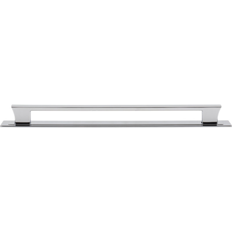 Zander 12" Center To Center Bar Pull, 12", Polished Chrome