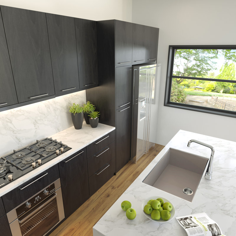 Plymouth 30'' L Single Basin Kitchen Sink, Truffle
