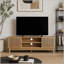 Meuble télé 55 po style campagne moderne pour téléviseur de 65 po ou moins, chêne