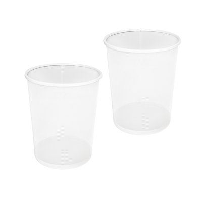 Mesh Trash Can, Waste Paper Basket, Round