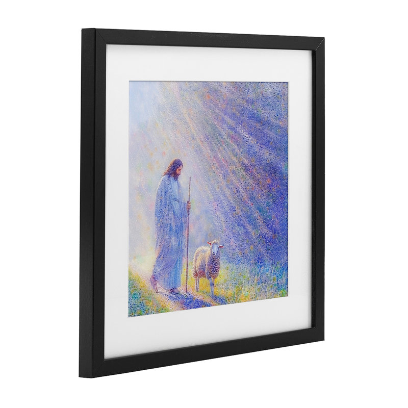 «Guiding Light Shepherd», reproduction sous verre encadrée, conception d'Ivan Guaderrama, H 13 po x l 13 po
