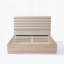Structure de lit plateforme en bois avec tête de lit tapissier Boucle