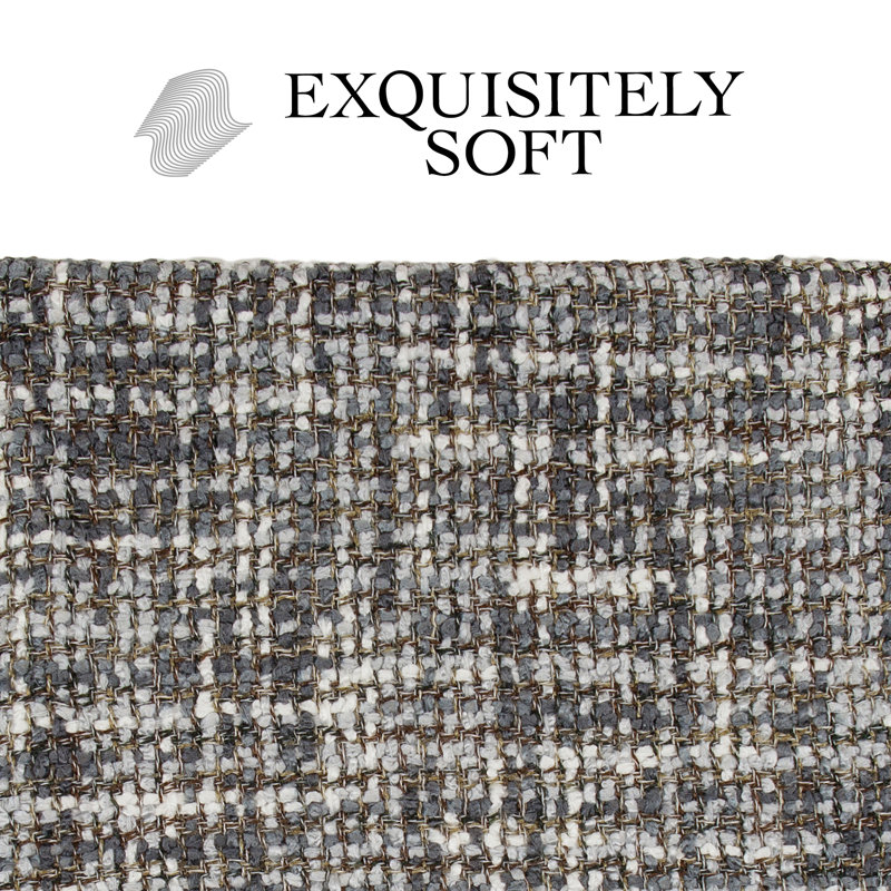 Waneka Machine Woven Throw Blanket, Charcoal