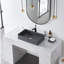 Lavabo de salle de bain Modern Art Quartz - gris mat, 20,1 po x 14,4 po x 4,8 po, et installation pratique en pierre grise contemporaine