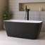 Baignoire de trempage autoportante 59 po en acrylique noir mat