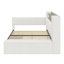 Lit de jour contemporain rembourré avec repose-pieds, étagère, deux tiroirs, éclairage USB et DEL-398683816