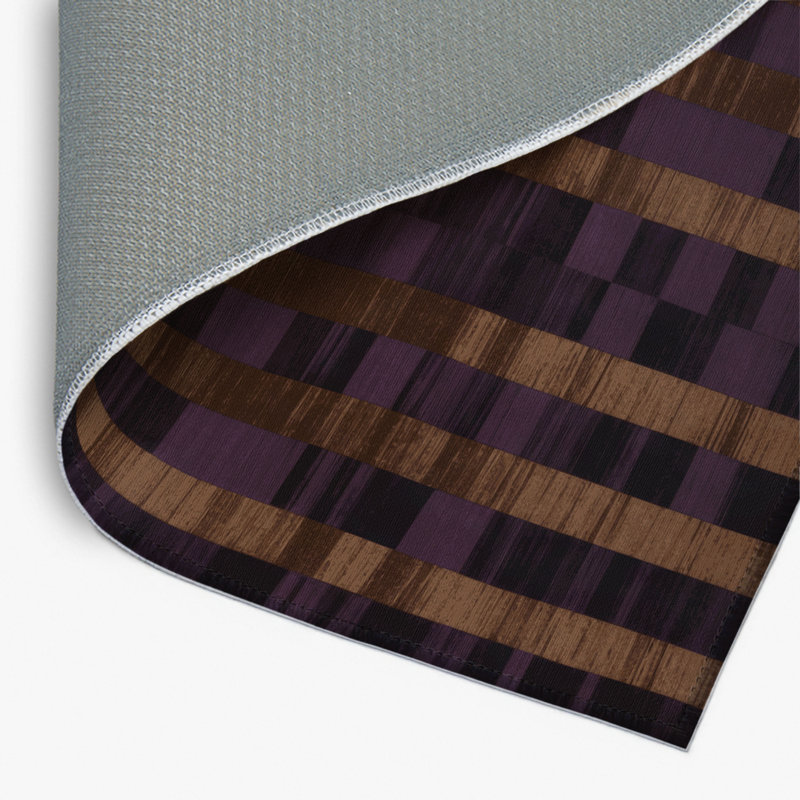 Tapis d'intérieur et d'extérieur à carreaux brun, Rectangulaire 2 pi x 3 pi
