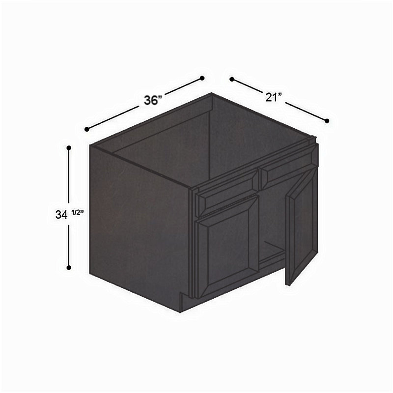 Armoire pour lavabo prête à expédier, 36", Shacker moderne en ardoise