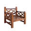 Chaise de patio en teck avec coussins Sunbrella