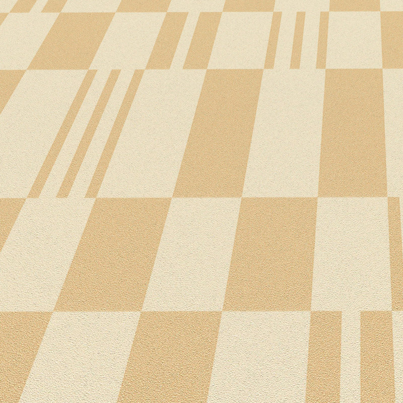 Papier peint rayé soleil, Orange
