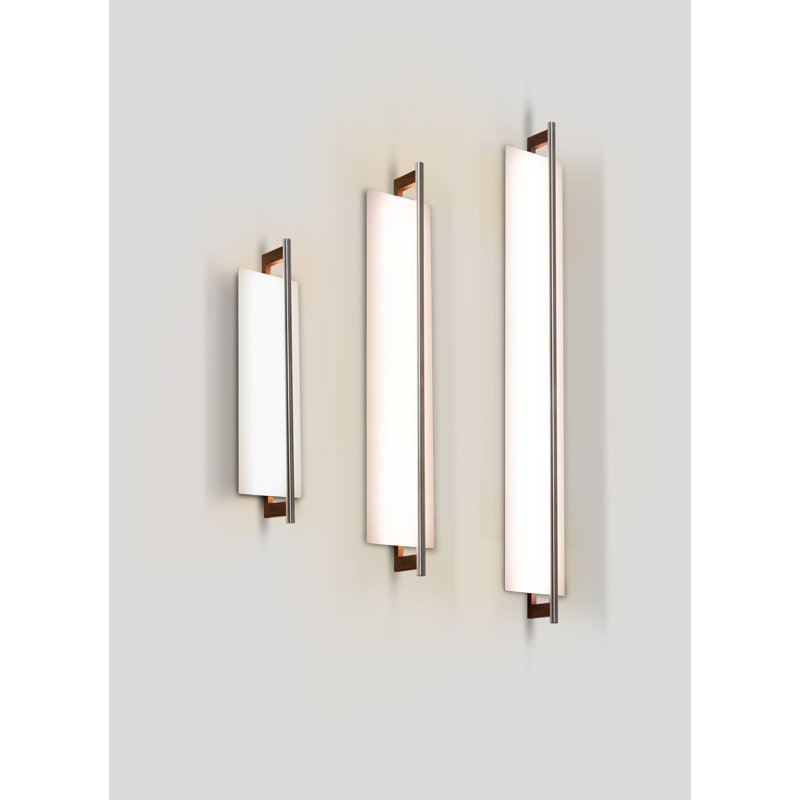 Merus 22" LED Dimmable Wall Sconce, 277V AC, Walnut, 4000K