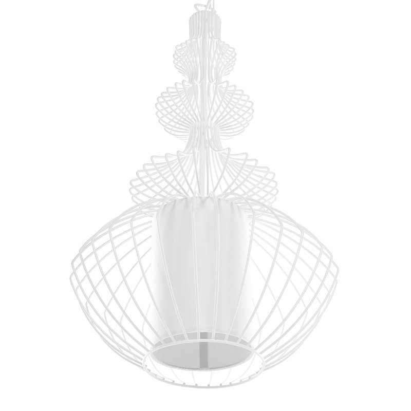 Lorenza 1 - Light Geometric Pendant, White