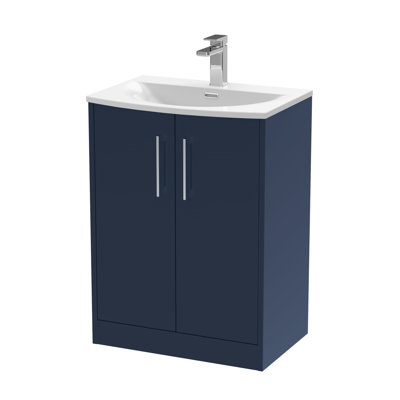 Juno 610mm Single Bathroom Vanity with Drop In Vitreous China Basin