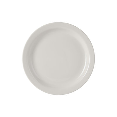 Assiette à salade ou à dessert commerciale en porcelaine de 9 po lavable au lave-vaisselle commerciale, ensemble de 24