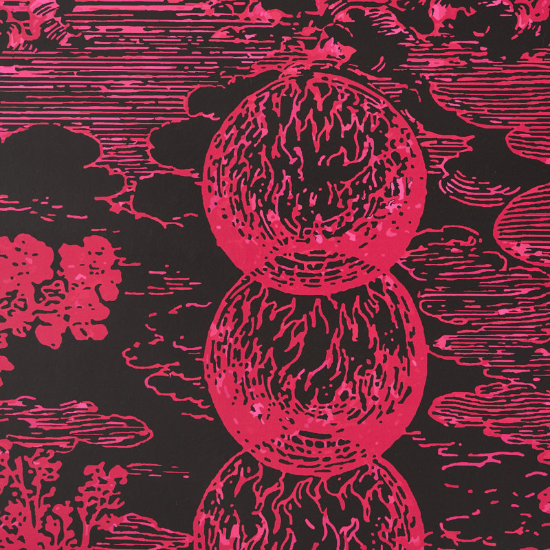 Schumacher x Johnson Hartig Modern Toile Wallpaper, Pink/Black
