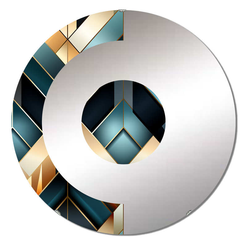 Cropsey - Miroir mural demi-cercle, 23,6 po x 23,6 po