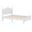 Structure de lit plateforme en bois grand format Chrysafo, lit plateforme de style rétro avec support en lattes de bois