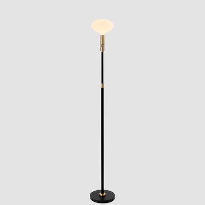 Lampe sur pied réglable en laiton avec ampoule ovale Poise