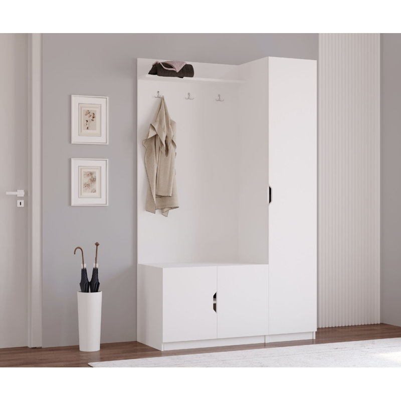 Hall Tree 120cm Wide with Shoe Storage