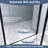 28 .In W X 72 .In H  Half  Frame,Pivot Shower Door  With 1/4 Inch Thick Clear Tempered Glass  In Matte Black  |Aluminum Frame | Stainless Steel Handle