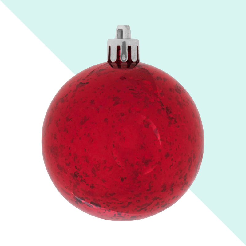 Ornement boule de mercure brillant, Rouge