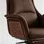 Chaise de bureau simple en similicuir réglable-132936290