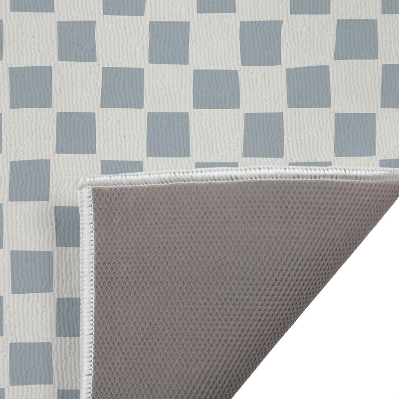 Paillasson Byrdhill, L 21 po x L 34 po, Bleu ardoise / bleu