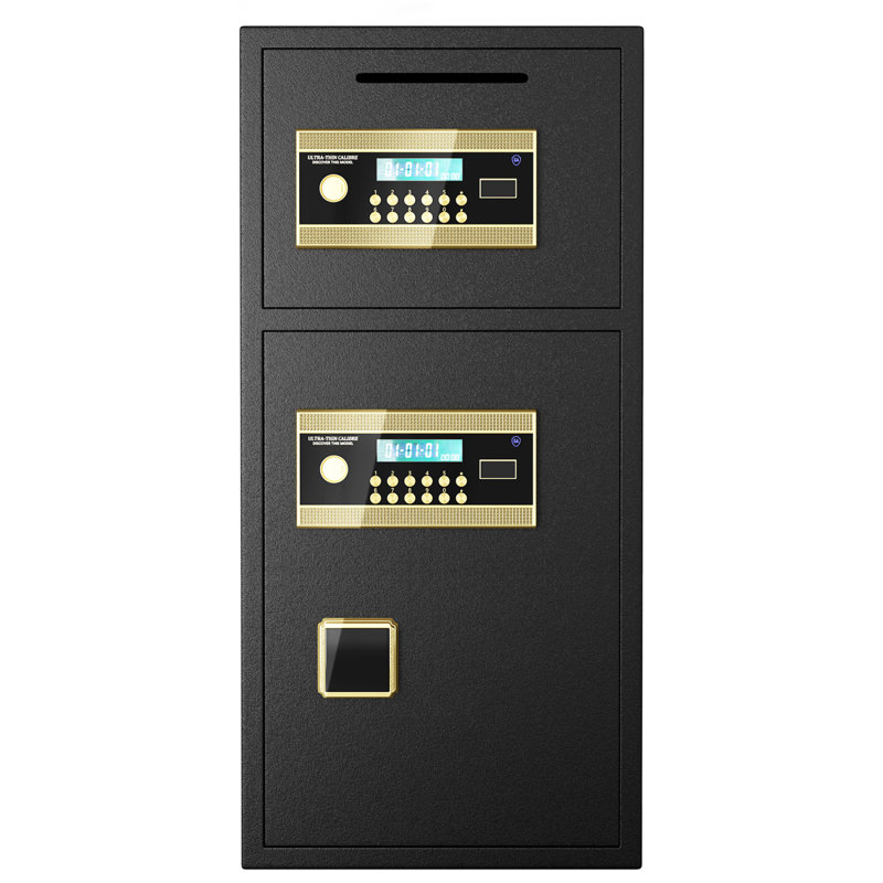 Fireproof Waterproof Double-Door Safe with Coin Slot & Hidden Code, 7.0 Cubic Feet