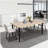 63-inch Modern Dining Table, Wooden Tabletop & Rust-Resistant Iron Legs, Rectangular Kitchen Table for 6-8 People, Rustic Industrial Design for Dining Room, Patio(Table Only)
