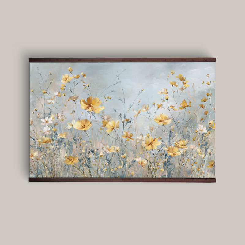 Tapisserie d'art «Yellow Wildflowers Meadow», H 40 po x l 60 po