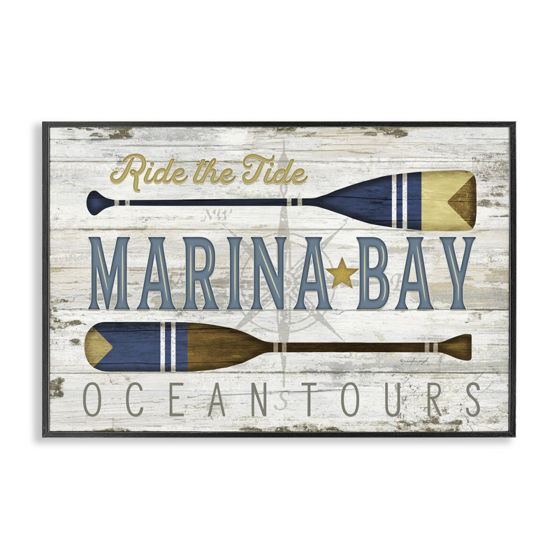 «Ride The Tide Marina Bay», estampe numérique de Jennifer Pugh, H 20 po x l 30 po, Giclée encadrée noir minuit