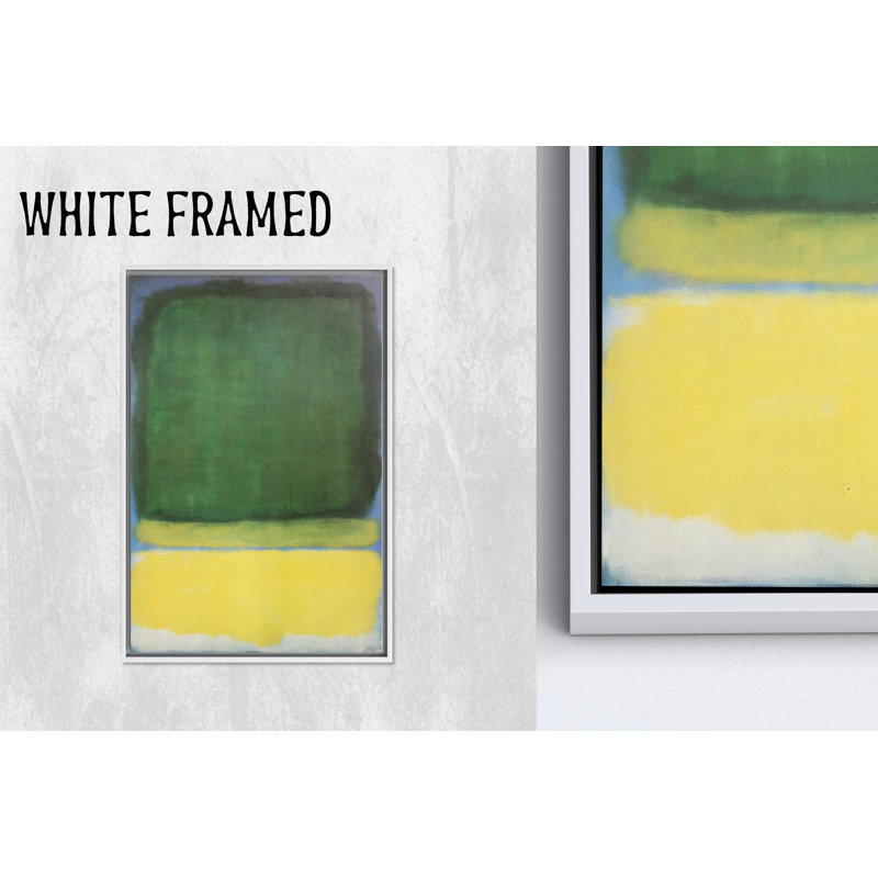 Impression sur toile moderne abstraite, style Rothko, art mural contemporain éclatant, toiles à cadre blanc 1P