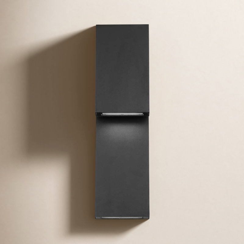 Double Down LED Outdoor Sconce, Black