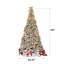 Realistic Spruce Flocked Christmas Tree with Lights-613183739