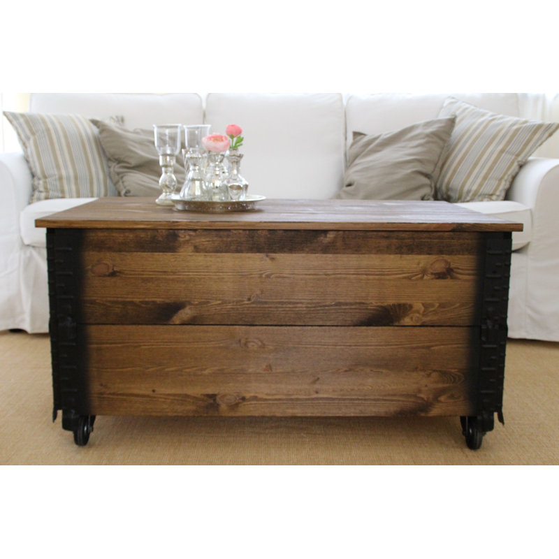 Brooke Solid Wood Coffee Table, Dark brown
