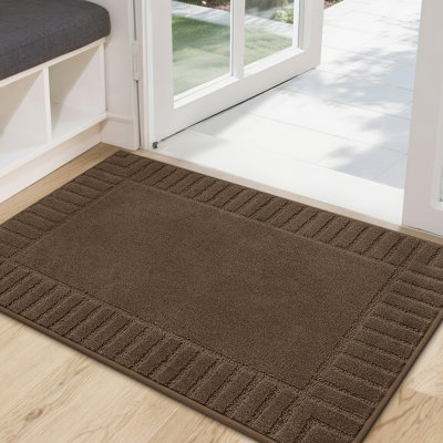 Tapis d'entrée antidérapant, antidérapant et résistant à la saleté, lavable à la machine