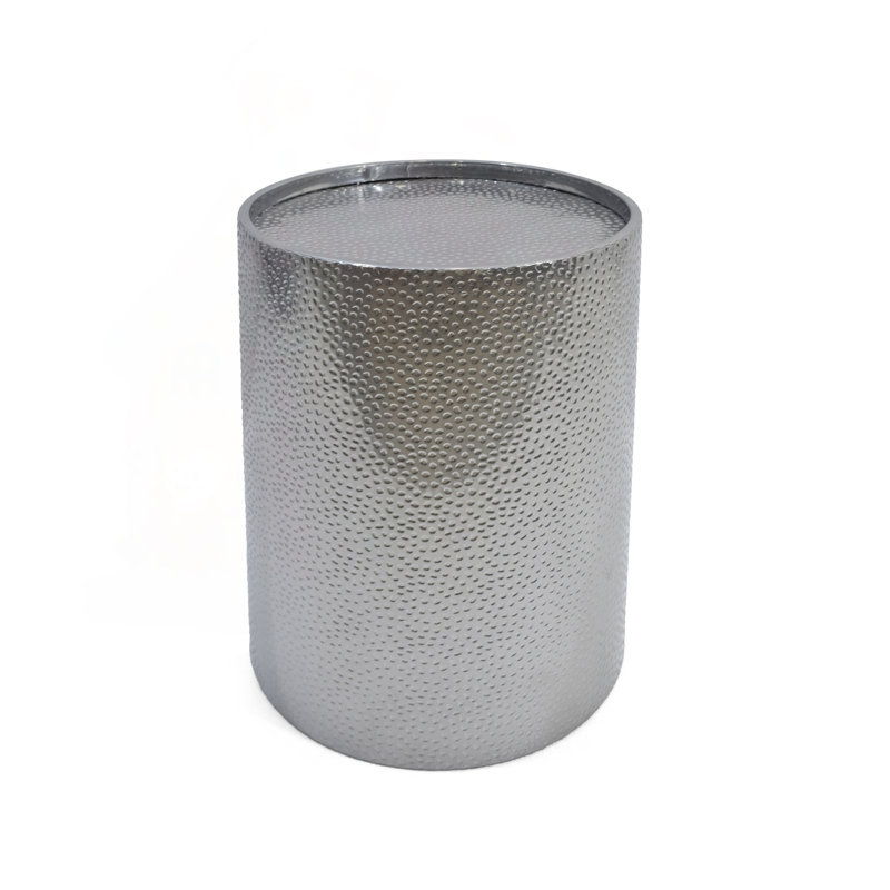 Modern Hammered Metal Side Table