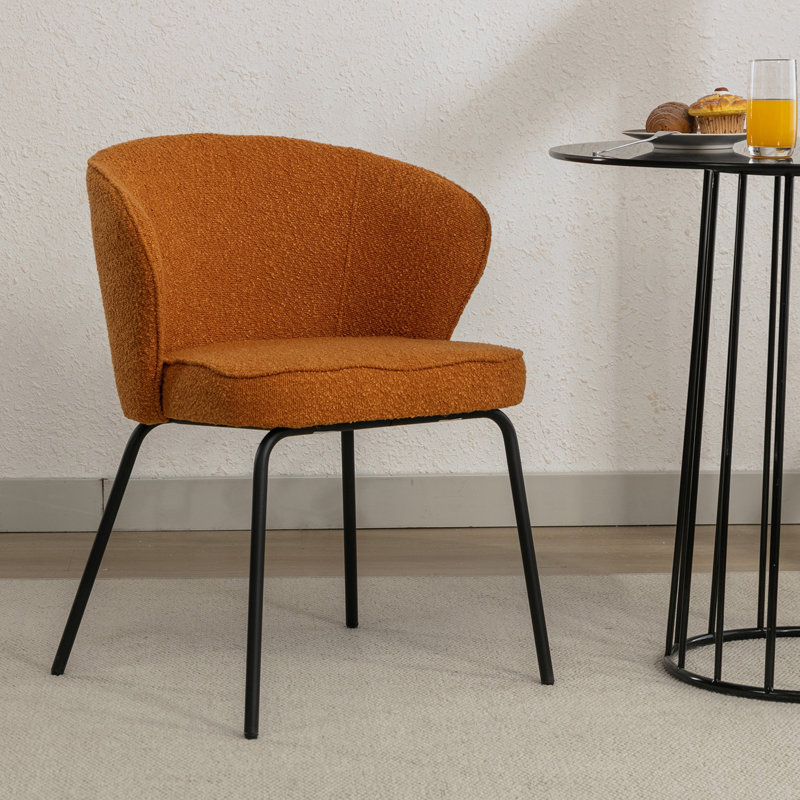 Chaise de salle à manger Donohoe Boucle, 1, Orange