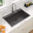 33" L x 22" W Drop-In Kitchen Sink Single Bowl SUS304 Stainless Steel Workstation Sink with Accessories-100928143